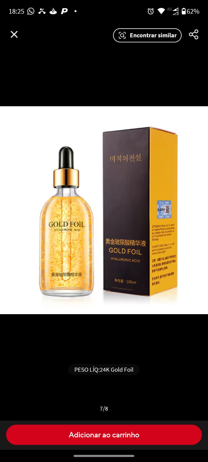 acid hialuronic gold foil