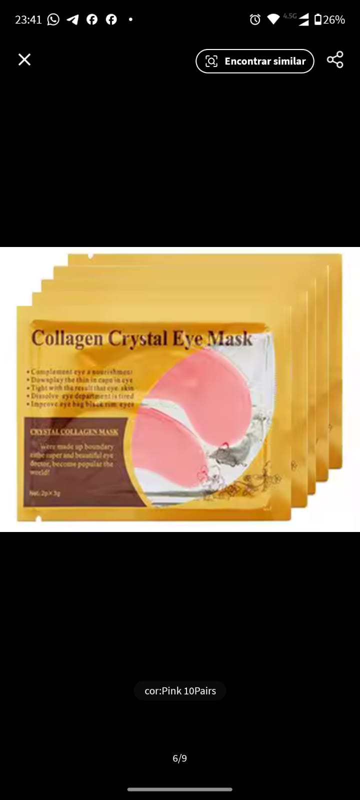 collagen cristal eye mask