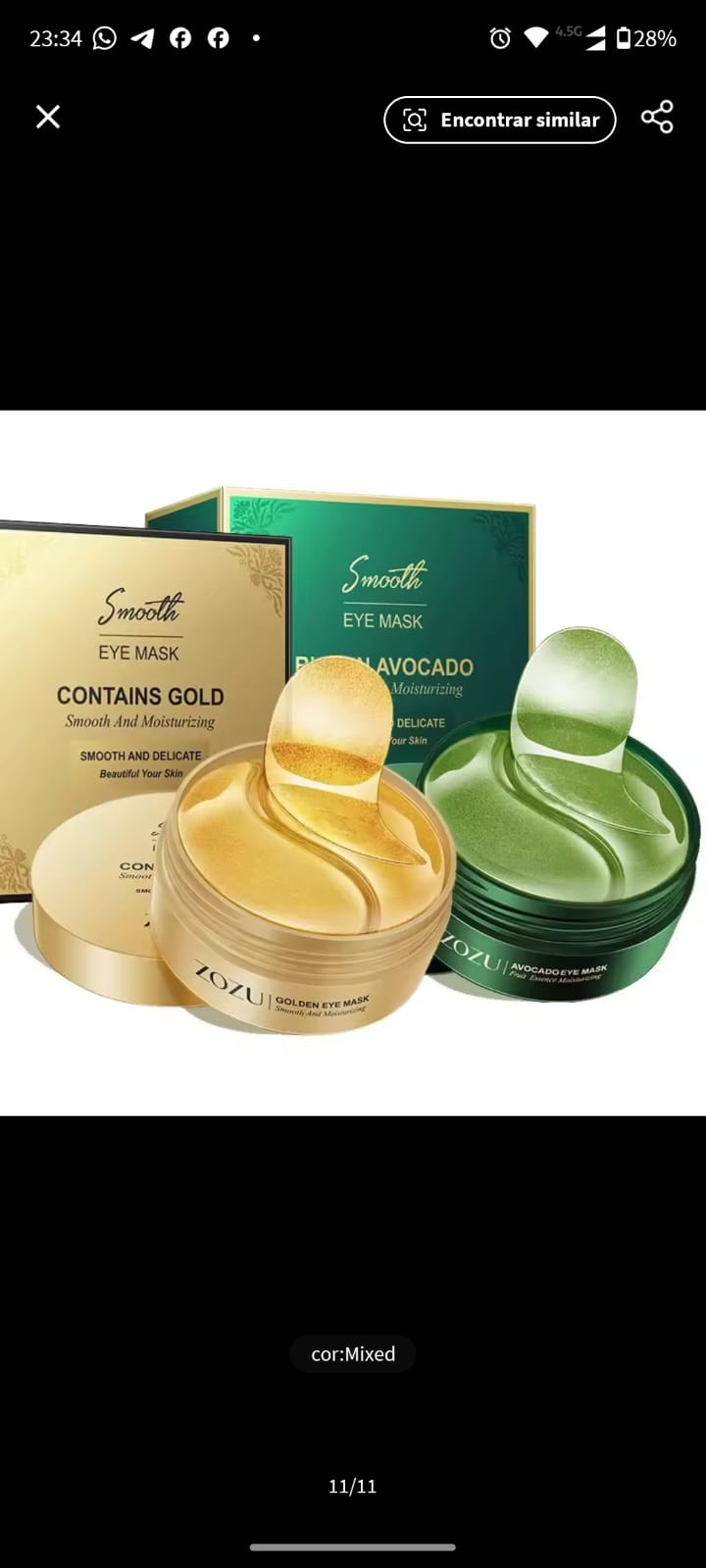 mask eye gold