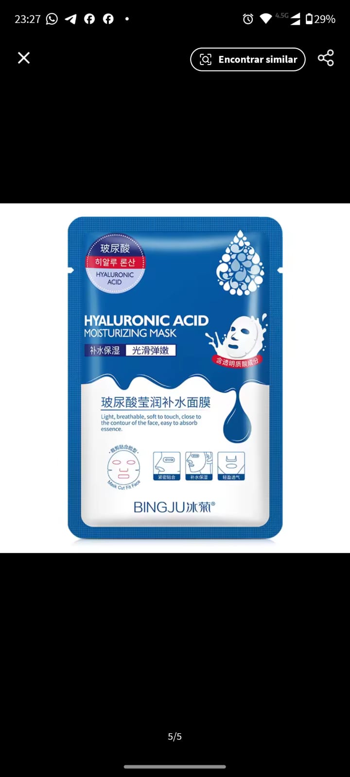 mask acid hyaluronic