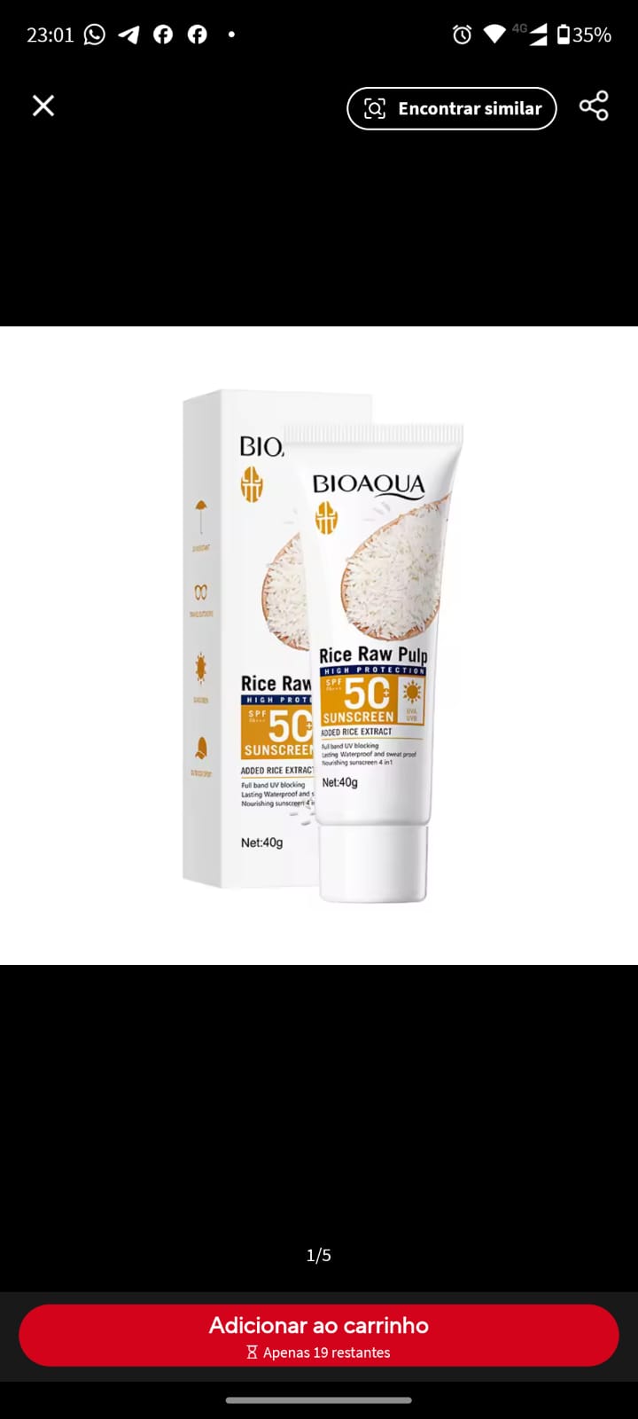 suns cream bioaqua